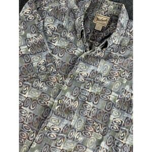 Woolrich Mens 2XL Button Up Shirt Abstract Pattern Outdoor Cotton Casual